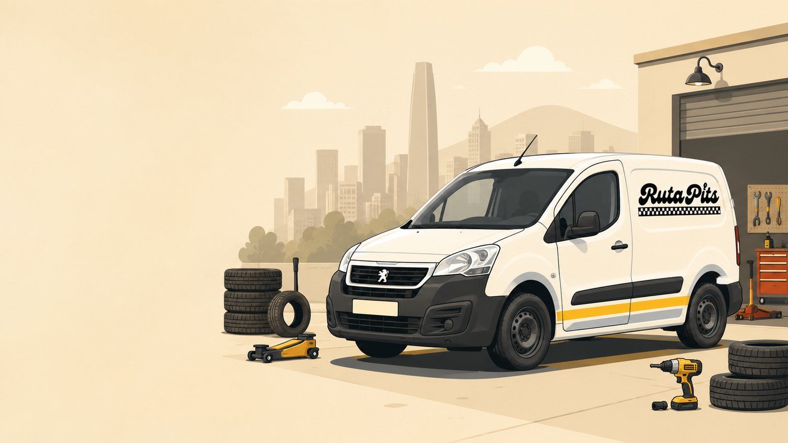 Furgón taller móvil de Ruta Pits en Santiago